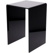Plymor Black Acrylic Vertical Square Display Riser, 18" H x 12" W x 12" D (3/8" thick)
