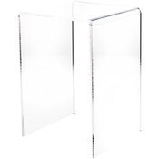 Plymor Clear Acrylic Vertical Square Display Riser, 18" H x 12" W x 12" D (3/8" thick)