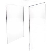 Plymor Clear Acrylic Vertical Square Display Riser, 18" H x 12" W x 12" D (3/8" thick)