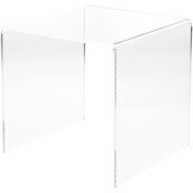 Plymor Clear Acrylic Square Display Riser, 14" H x 14" W x 14" D (3/8" thick)
