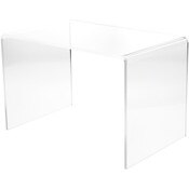 Plymor Clear Acrylic Rectangular Display Riser, 14" H x 21" W x 14" D (3/8" thick)