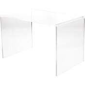 Plymor Clear Acrylic Rectangular Display Riser, 14" H x 21" W x 14" D (3/8" thick)