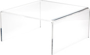 Plymor Clear Acrylic Short Square Display Riser, 7" H x 14" W x 14" D (3/8" thick)
