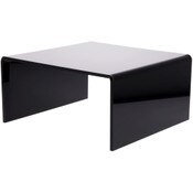 Plymor Black Acrylic Short Square Display Riser, 8" H x 16" W x 16" D (3/8" thick)
