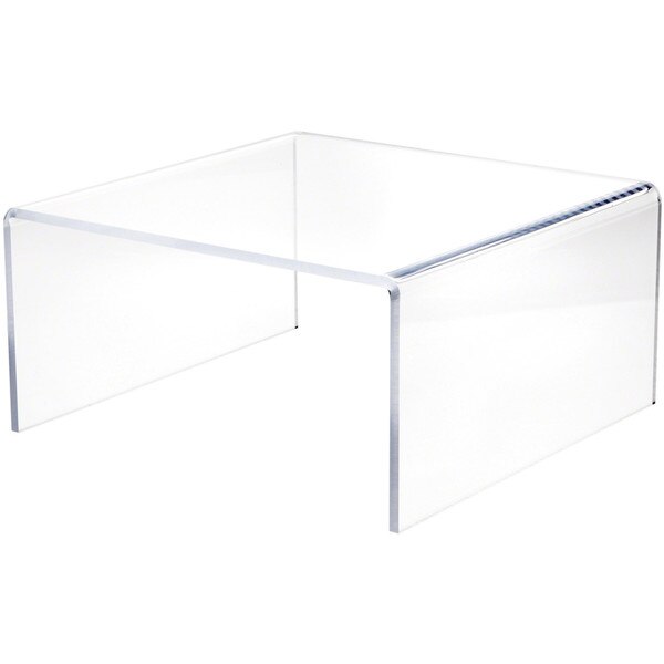 Plymor Clear Acrylic Short Square Display Riser, 8