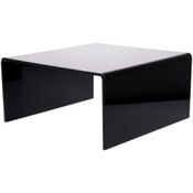 Plymor Black Acrylic Short Square Display Riser, 9" H x 18" W x 18" D (3/8" thick)