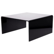 Plymor Black Acrylic Short Square Display Riser, 9" H x 18" W x 18" D (3/8" thick)
