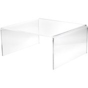 Plymor Clear Acrylic Short Square Display Riser, 9" H x 18" W x 18" D (3/8" thick)