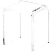 Plymor Clear Acrylic Vertical Square Display Riser, 1.5" H x 1.38" W x 1" D (3/32" thick)