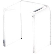 Plymor Clear Acrylic Vertical Square Display Riser, 1.5" H x 1.38" W x 1" D (3/32" thick)