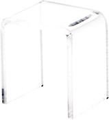 Plymor Clear Acrylic Vertical Square Display Riser, 1.5" H x 1.38" W x 1" D