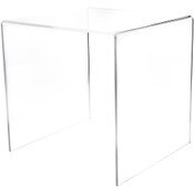 Plymor Clear Acrylic Square Display Riser, 20" H x 20" W x 20" D (3/8" thick)