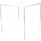Plymor Clear Acrylic Square Display Riser, 20" H x 20" W x 20" D (3/8" thick)