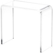 Plymor Clear Acrylic Vertical Rectangular Display Riser, 3" H x 3" W x 1.5" D (3/32" thick)