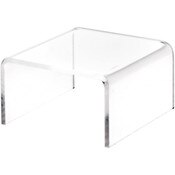 Plymor Clear Acrylic Short Square Display Riser, 1.5" H x 3" W x 3" D (1/8" thick)
