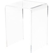 Plymor Clear Acrylic Vertical Square Display Riser, 4.5" H x 3" W x 3" D (1/8" thick)