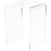 Plymor Clear Acrylic Vertical Square Display Riser, 4.5" H x 3" W x 3" D (1/8" thick)