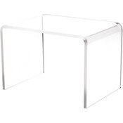 Plymor Clear Acrylic Rectangular Display Riser, 4" H x 6" W x 4" D (3/16" thick)