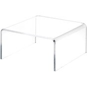 Plymor Clear Acrylic Short Square Display Riser, 2" H x 4" W x 4" D (1/8" thick)
