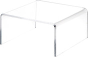Plymor Clear Acrylic Short Square Display Riser, 2" H x 4" W x 4" D (1/8" thick)