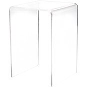 Plymor Clear Acrylic Vertical Square Display Riser, 6" H x 4" W x 4" D (1/8" thick)