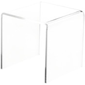 Plymor Clear Acrylic Square Display Riser, 5" H x 5" W x 5" D (3/16" thick)