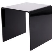 Plymor Black Acrylic Square Display Riser, 6" H x 6" W x 6" D (3/16" thick)
