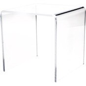 Plymor Clear Acrylic Square Display Riser, 6" H x 6" W x 6" D (3/16" thick)