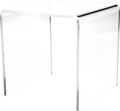Plymor Clear Acrylic Square Display Riser, 6" H x 6" W x 6" D