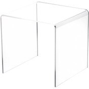 Plymor Clear Acrylic Square Display Riser, 6" H x 6" W x 6" D (1/8" thick)