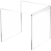 Plymor Clear Acrylic Square Display Riser, 6" H x 6" W x 6" D (1/8" thick)