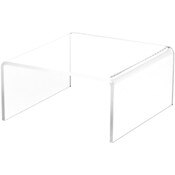 Plymor Clear Acrylic Short Square Display Riser, 3" H x 6" W x 6" D (3/16" thick)