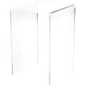 Plymor Clear Acrylic Vertical Square Display Riser, 9" H x 6" W x 6" D (3/16" thick)