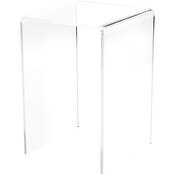 Plymor Clear Acrylic Vertical Square Display Riser, 9" H x 6" W x 6" D (3/16" thick)