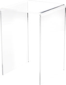 Plymor Clear Acrylic Vertical Square Display Riser, 9" H x 6" W x 6" D