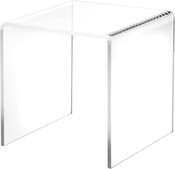 Plymor Clear Acrylic Square Display Riser, 7" H x 7" W x 7" D