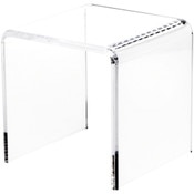 Plymor Clear Acrylic Beveled Square Display Riser, 7" H x 7" W x 7" D (3/8" thick)