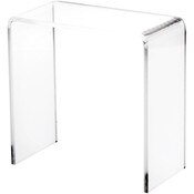 Plymor Clear Acrylic Vertical Rectangular Display Riser, 7" H x 7" W x 3.5" D (1/4" thick)