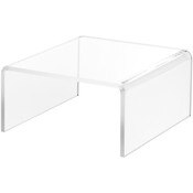 Plymor Clear Acrylic Short Square Display Riser, 3.5" H x 7" W x 7" D (1/4" thick)