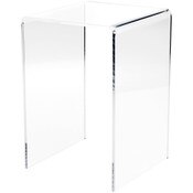 Plymor Clear Acrylic Vertical Square Display Riser, 10.5" H x 7" W x 7" D (1/4" thick)