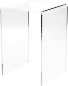 Plymor Clear Acrylic Vertical Square Display Riser, 10.5" H x 7" W x 7" D (1/4" thick)