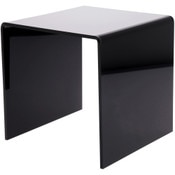 Plymor Black Acrylic Square Display Riser, 8" H x 8" W x 8" D (1/4" thick)