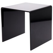 Plymor Black Acrylic Square Display Riser, 8" H x 8" W x 8" D (1/4" thick)