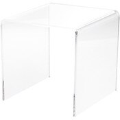 Plymor Clear Acrylic Square Display Riser, 8" H x 8" W x 8" D (1/4" thick)