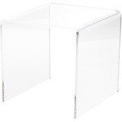 Plymor Clear Acrylic Square Display Riser, 8" H x 8" W x 8" D (1/4" thick)