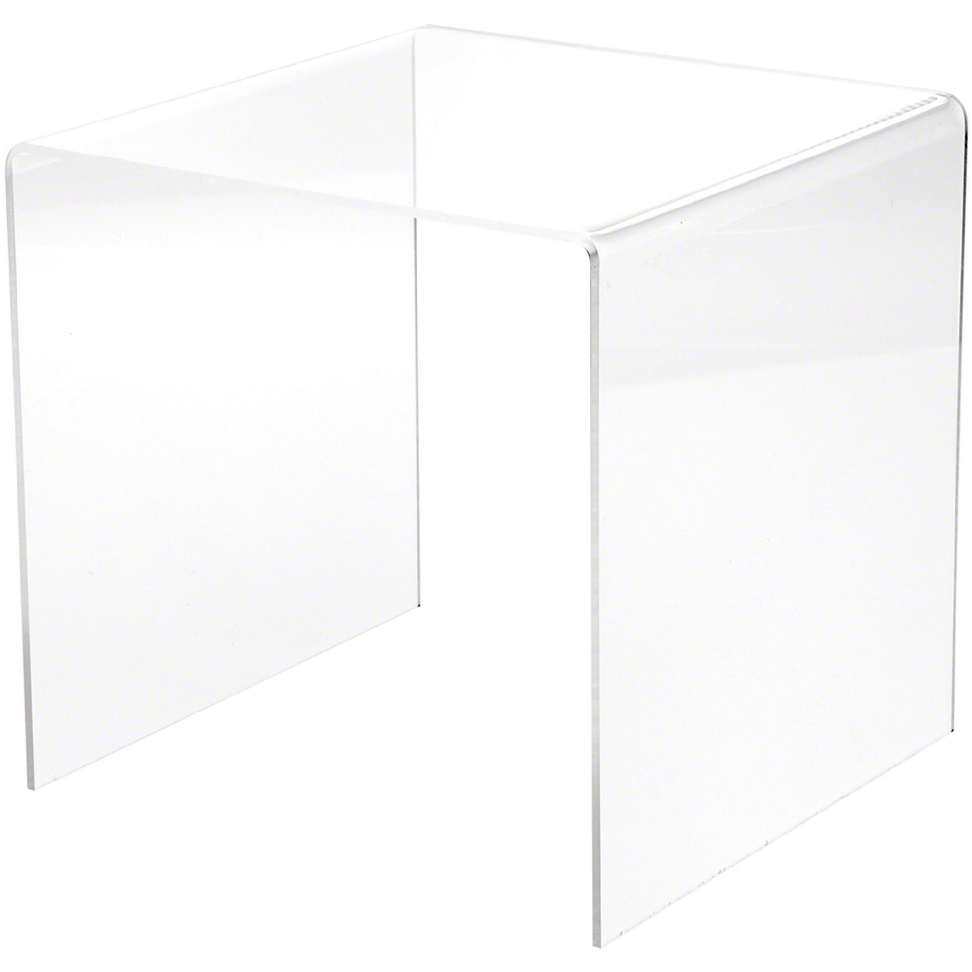 Plymor Clear Acrylic Square Display Riser, 8" H x 8" W x 8" D (1/8" thick)