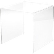 Plymor Clear Acrylic Square Display Riser, 8" H x 8" W x 8" D (1/8" thick)