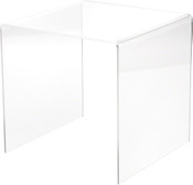 Plymor Clear Acrylic Square Display Riser, 8" H x 8" W x 8" D