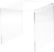 Plymor Clear Acrylic Square Display Riser, 9" H x 9" W x 9" D