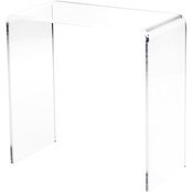 Plymor Clear Acrylic Vertical Rectangular Display Riser, 9" H x 9" W x 4.5" D (1/4" thick)